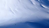 Lonely figure traversing glacier below C1 on Manaslu. Photo by Soren Kruse Ledet.